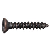 MIDWEST FASTENER Wood Screw, #5, 3/4 in, Bronze Steel Flat Head Phillips Drive, 50 PK 930983
